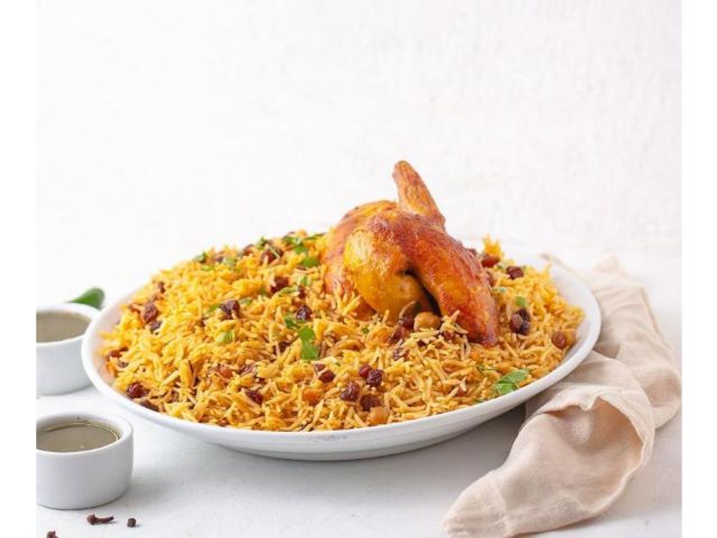 نصف شواية مع الأرز