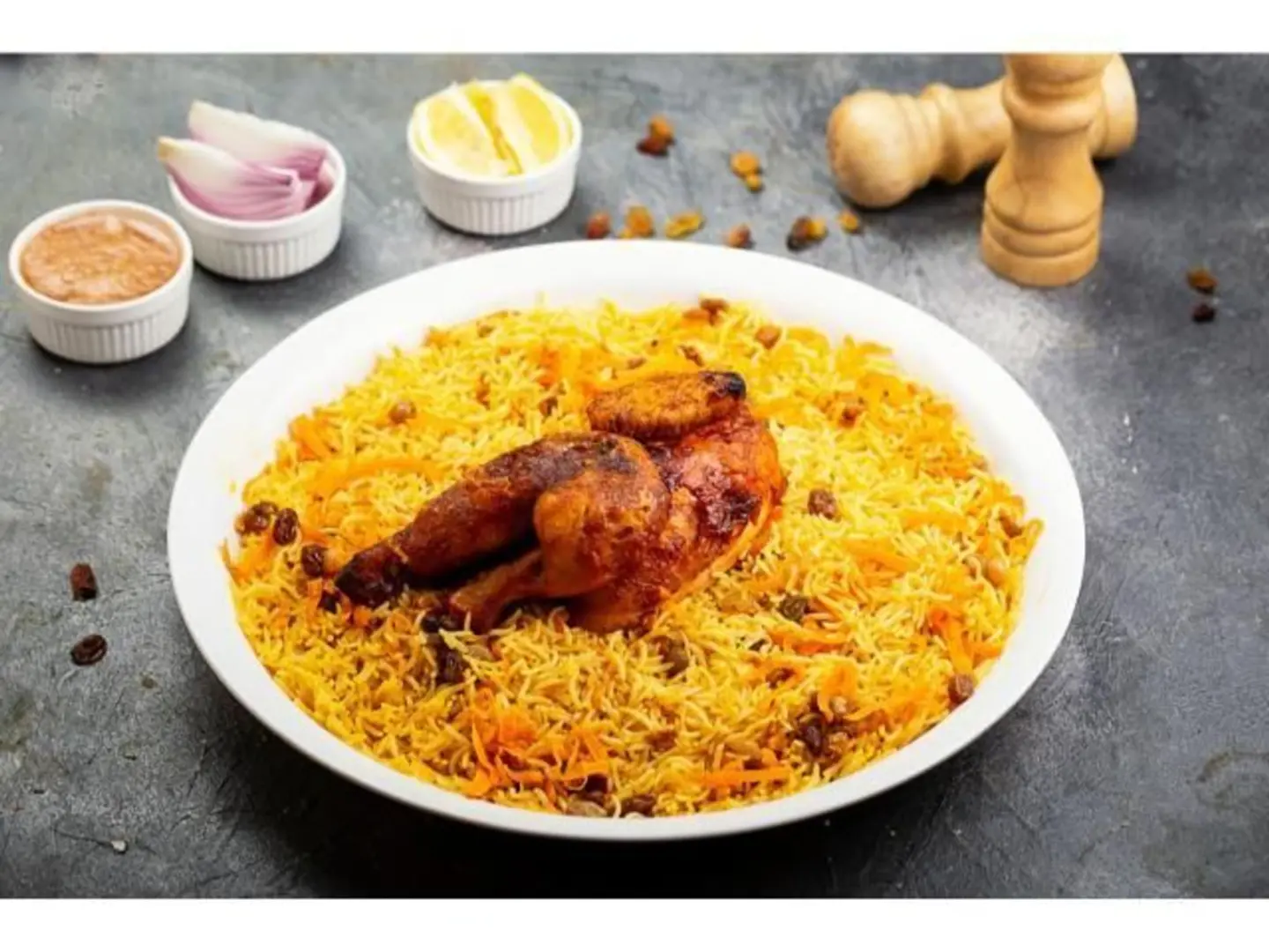 Quarter Grilled Chicken With Rice
