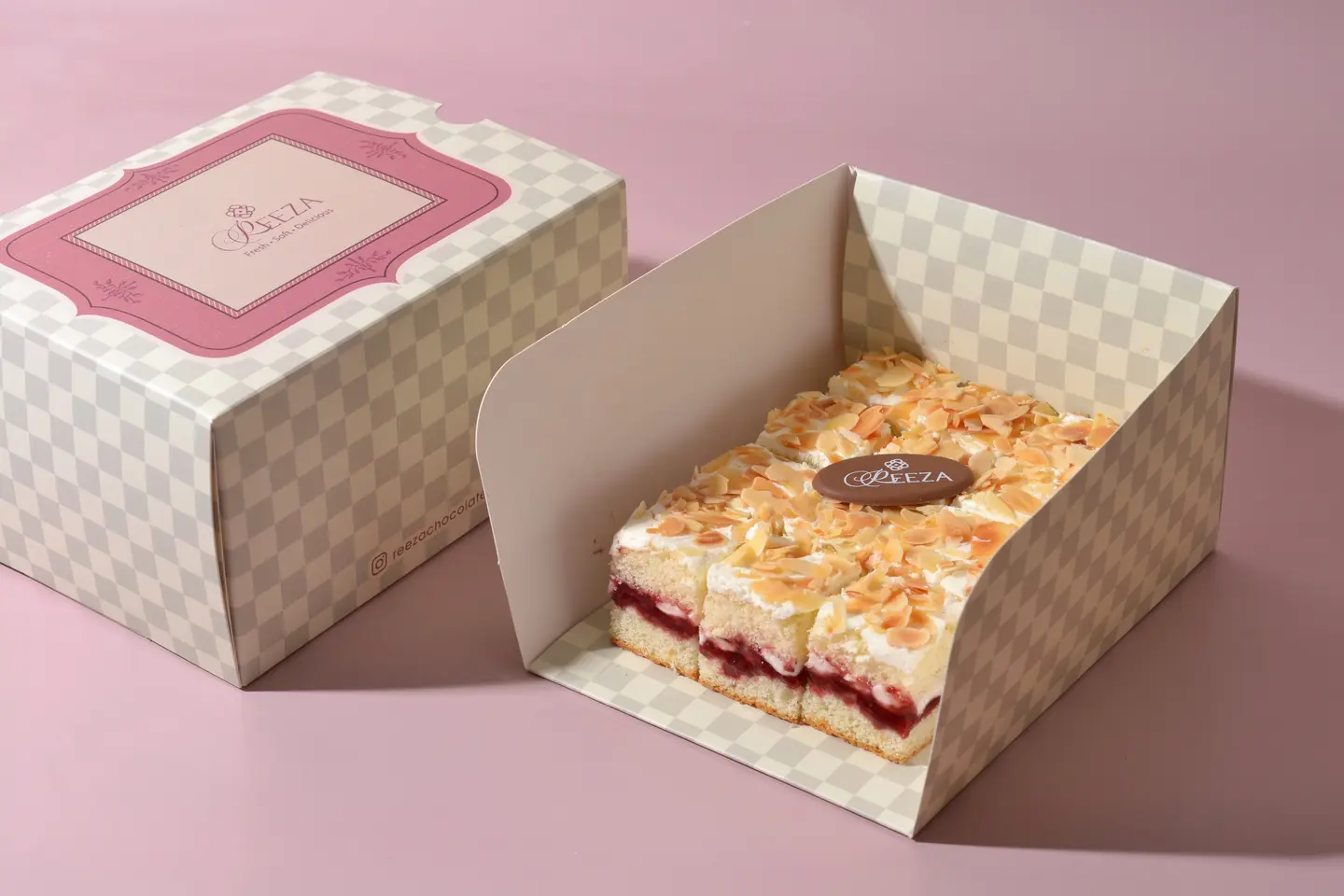 Almond Cake With Strawberry And Raspberry
