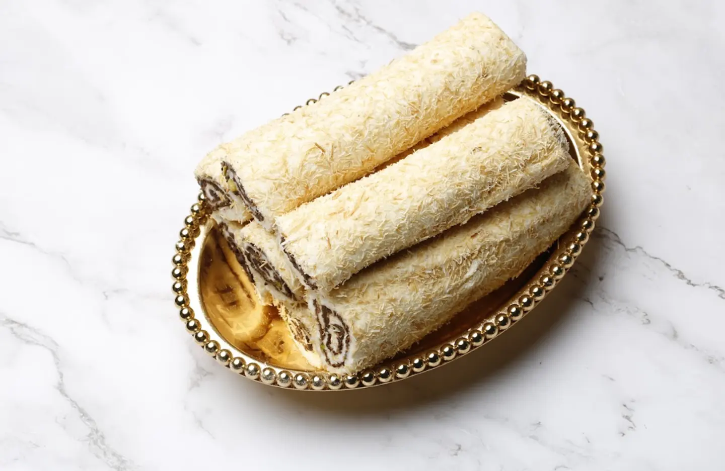 Kunafah Halqum Stuffed With Nutella
