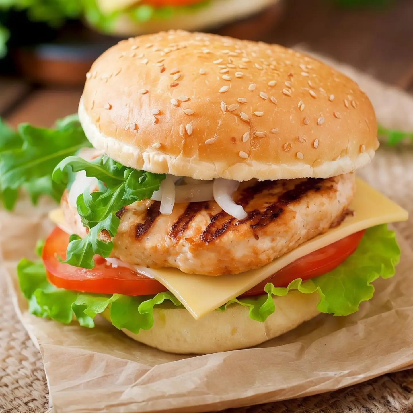 Chicken Burger With Cheese