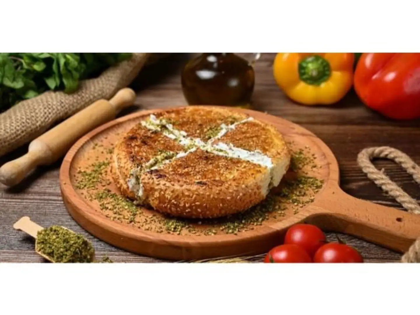 جبنة عكاوي بالزعتر