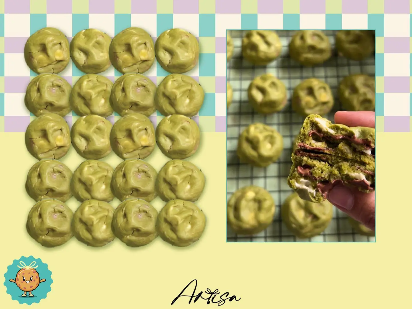 Matcha Cookies 20 Mini Cookies