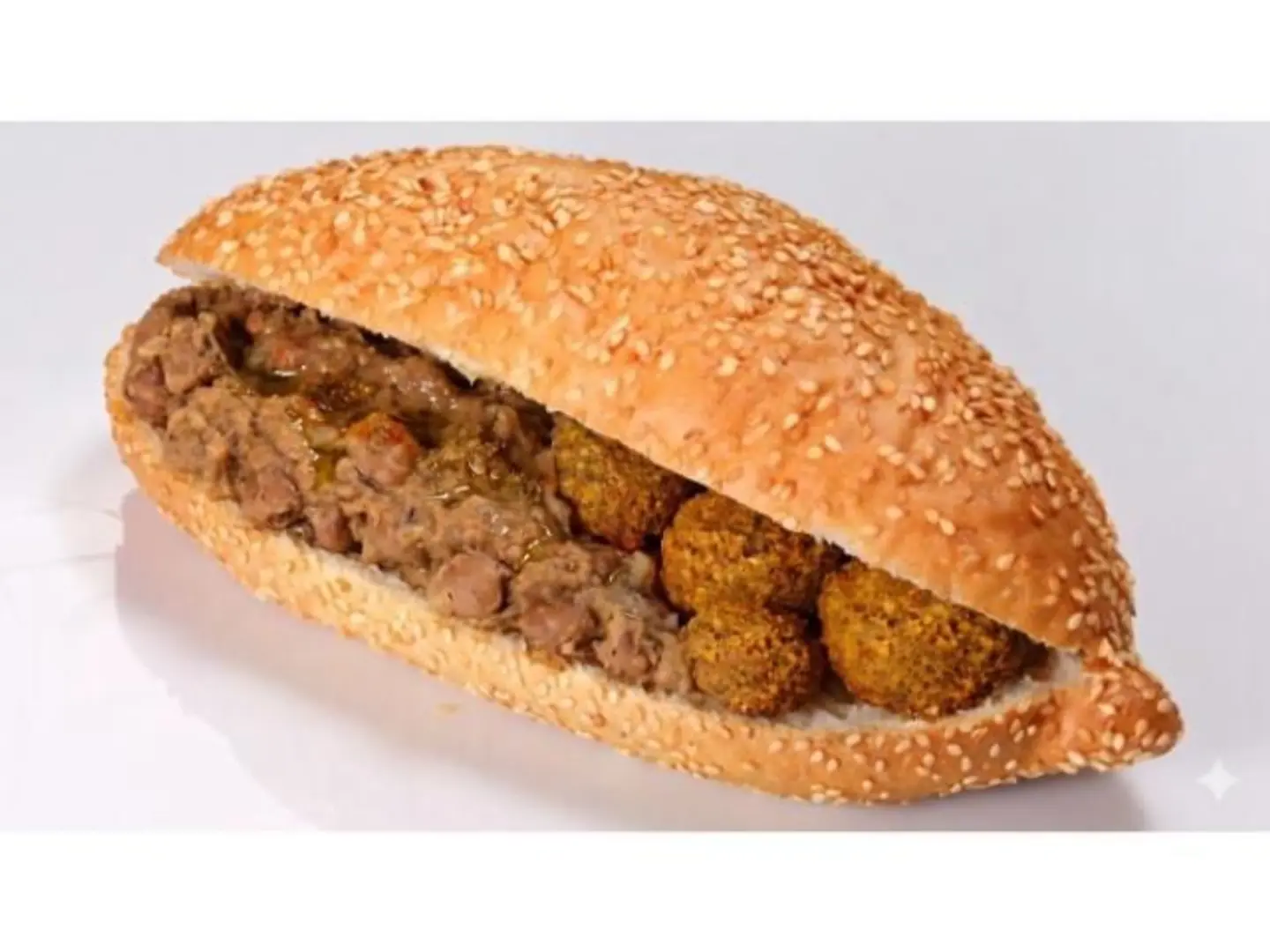 Falafel With Foul Kaak