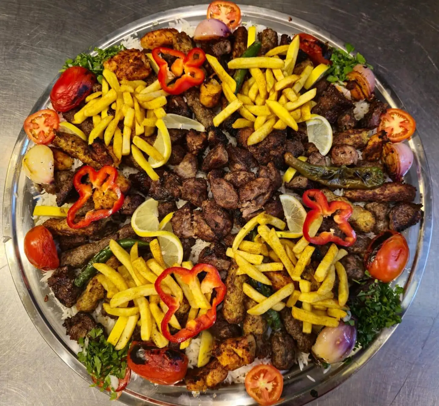 Mixed Grill Plate With Rice