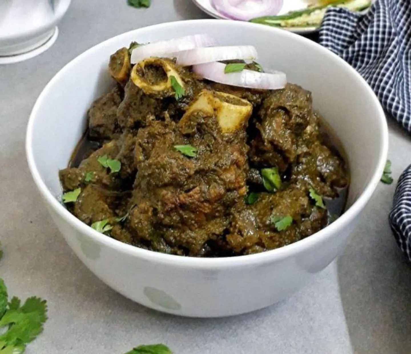 Fried Mutton Hariyali