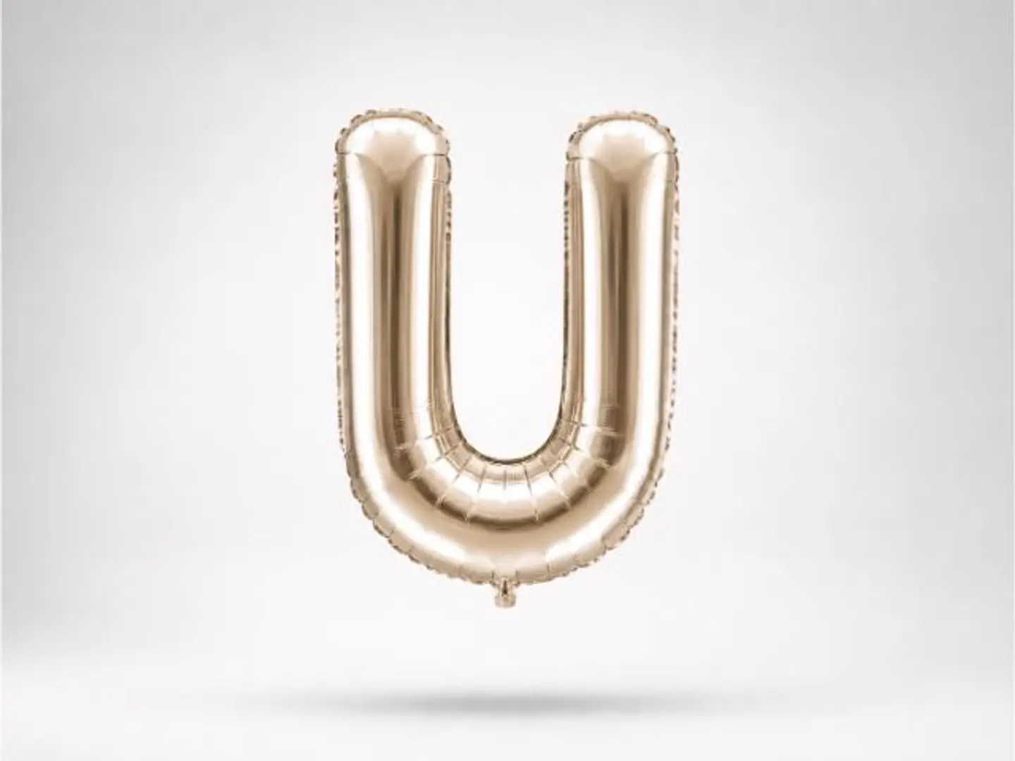 Silver Balloon Letter U