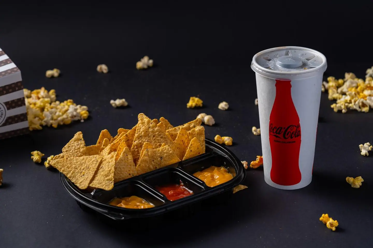 Nacho's Combo (1 Reg Nachos With Cheese, Salsa & Japapenos + 1 Medium Coke)