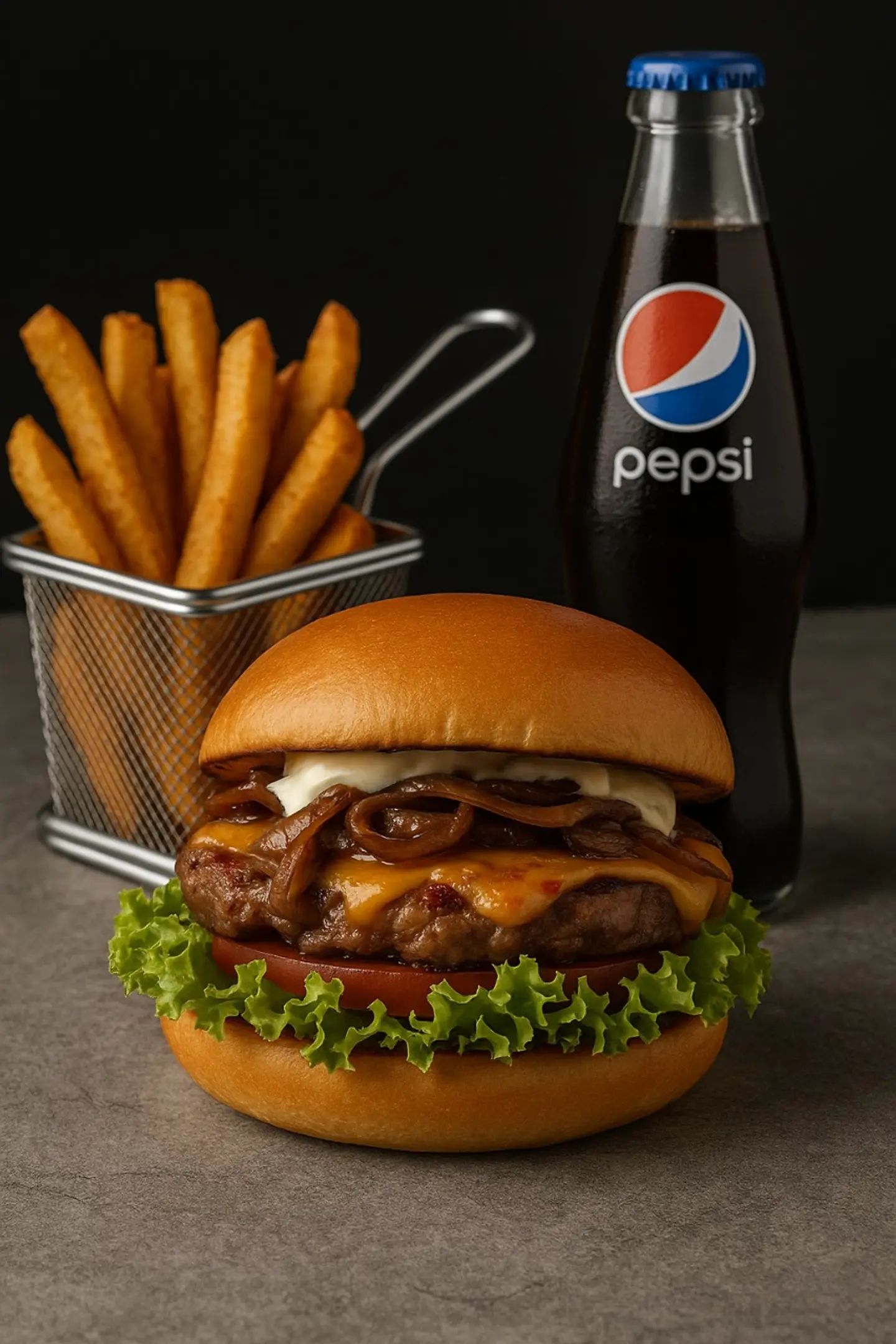 وجبة برجر البيف الكبير