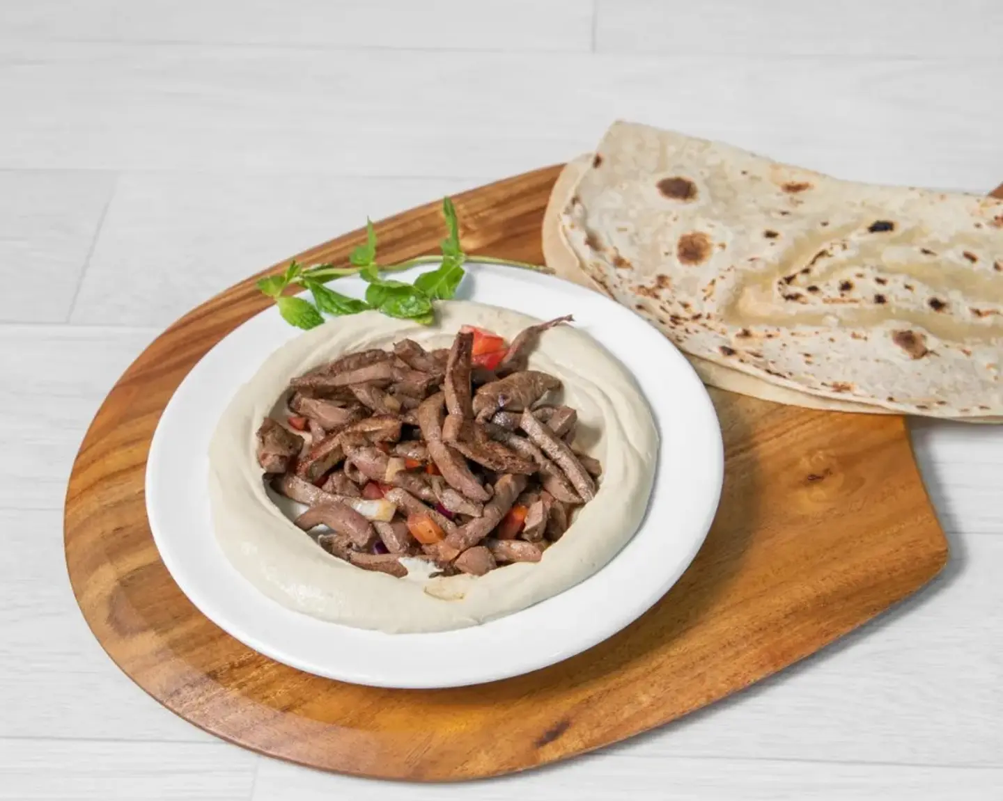 صحن كبدة بالحمص طازجة