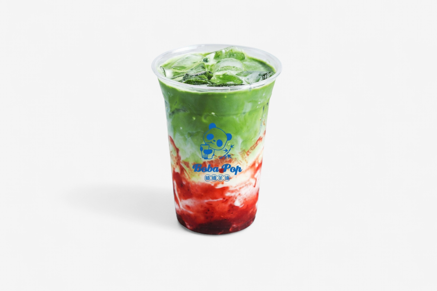 Strawberry Matcha Boba