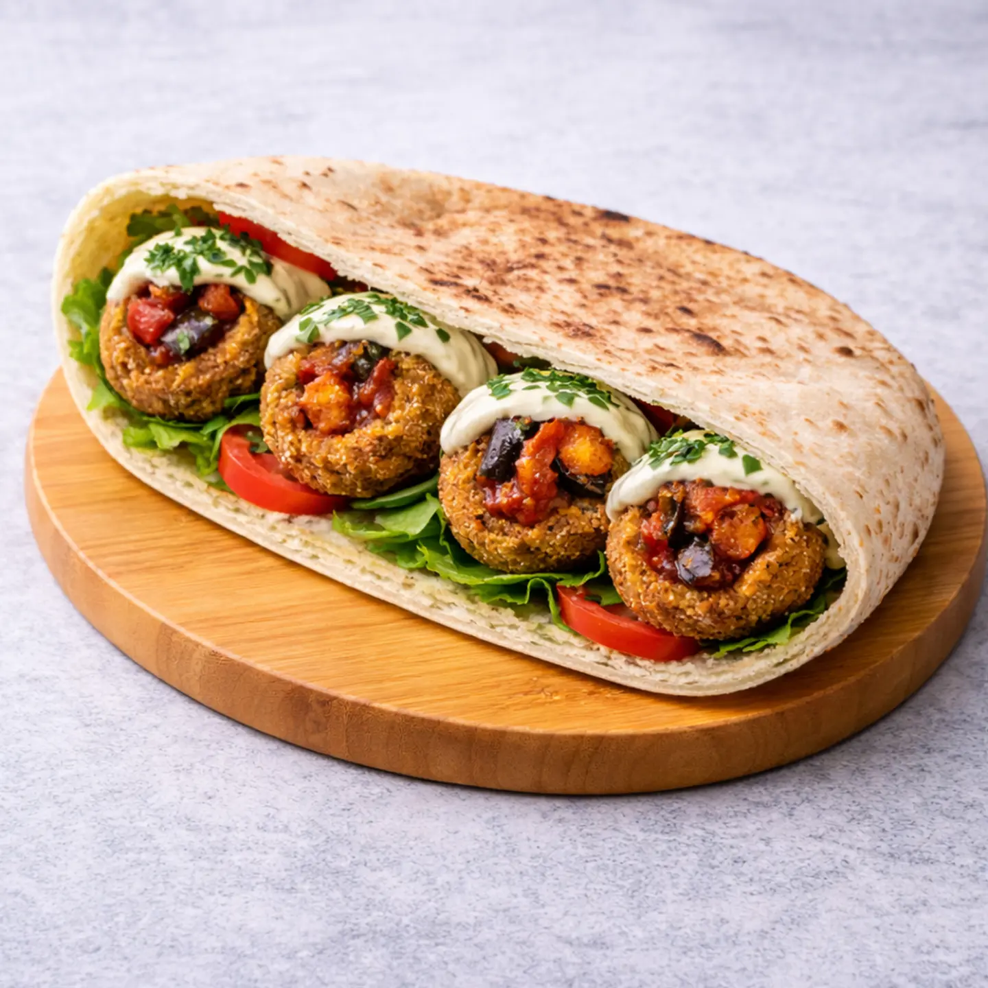 Falafel With Mousagah