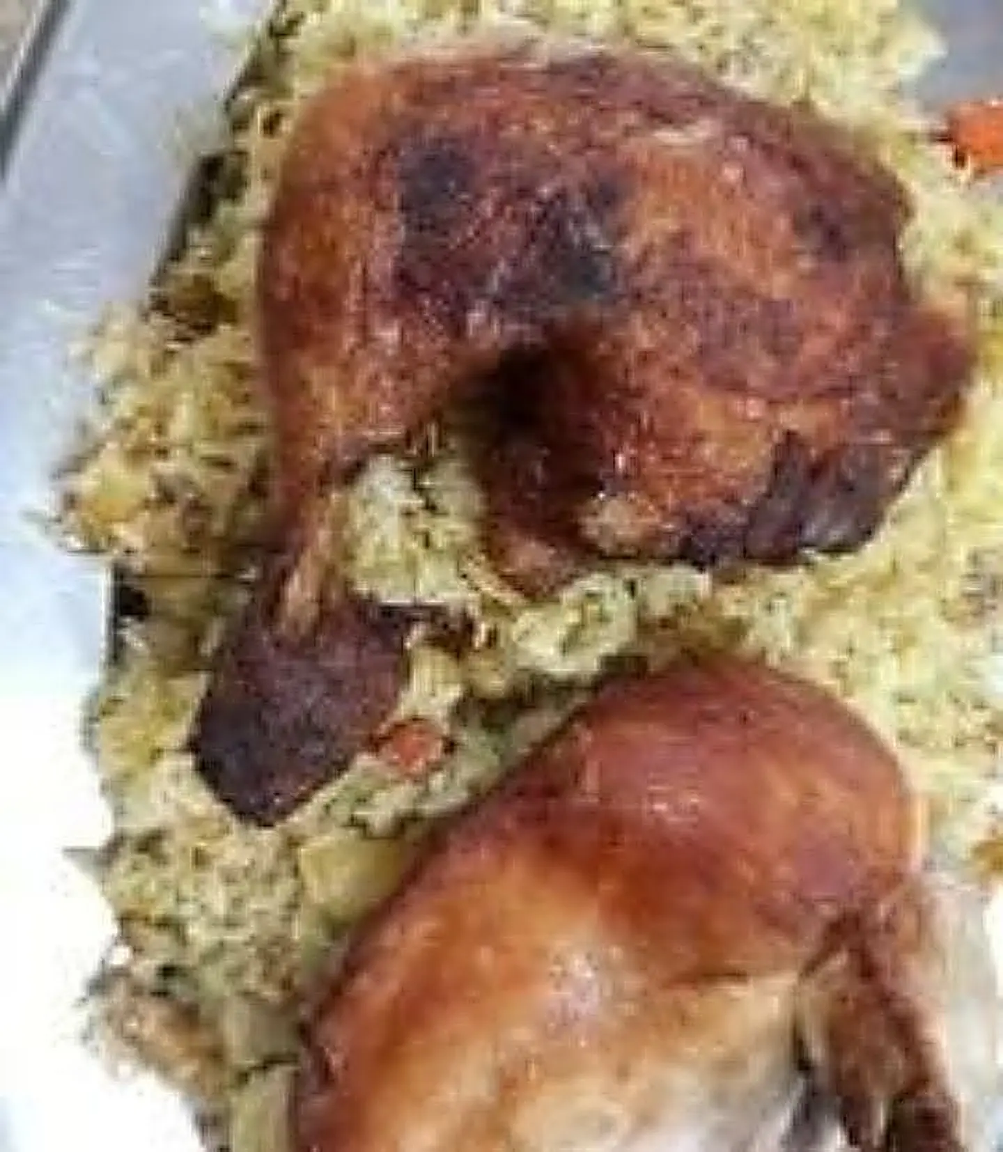 دجاج مقلي مع ارز