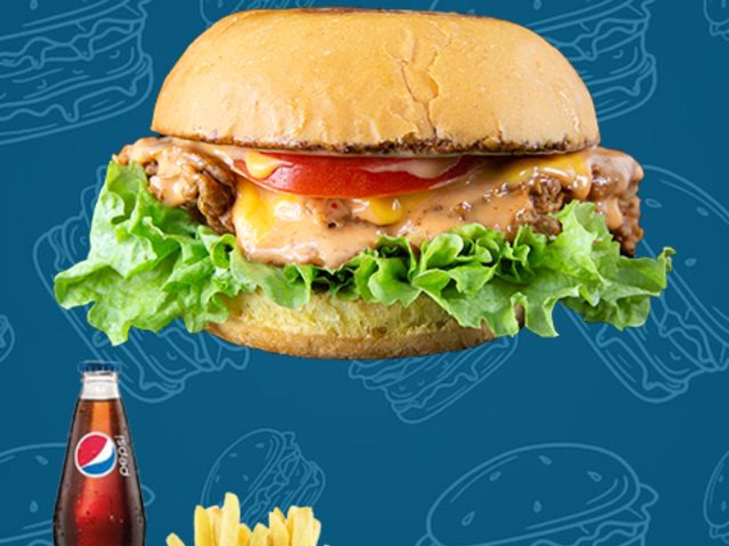 Maple Chicken Burger Meal
