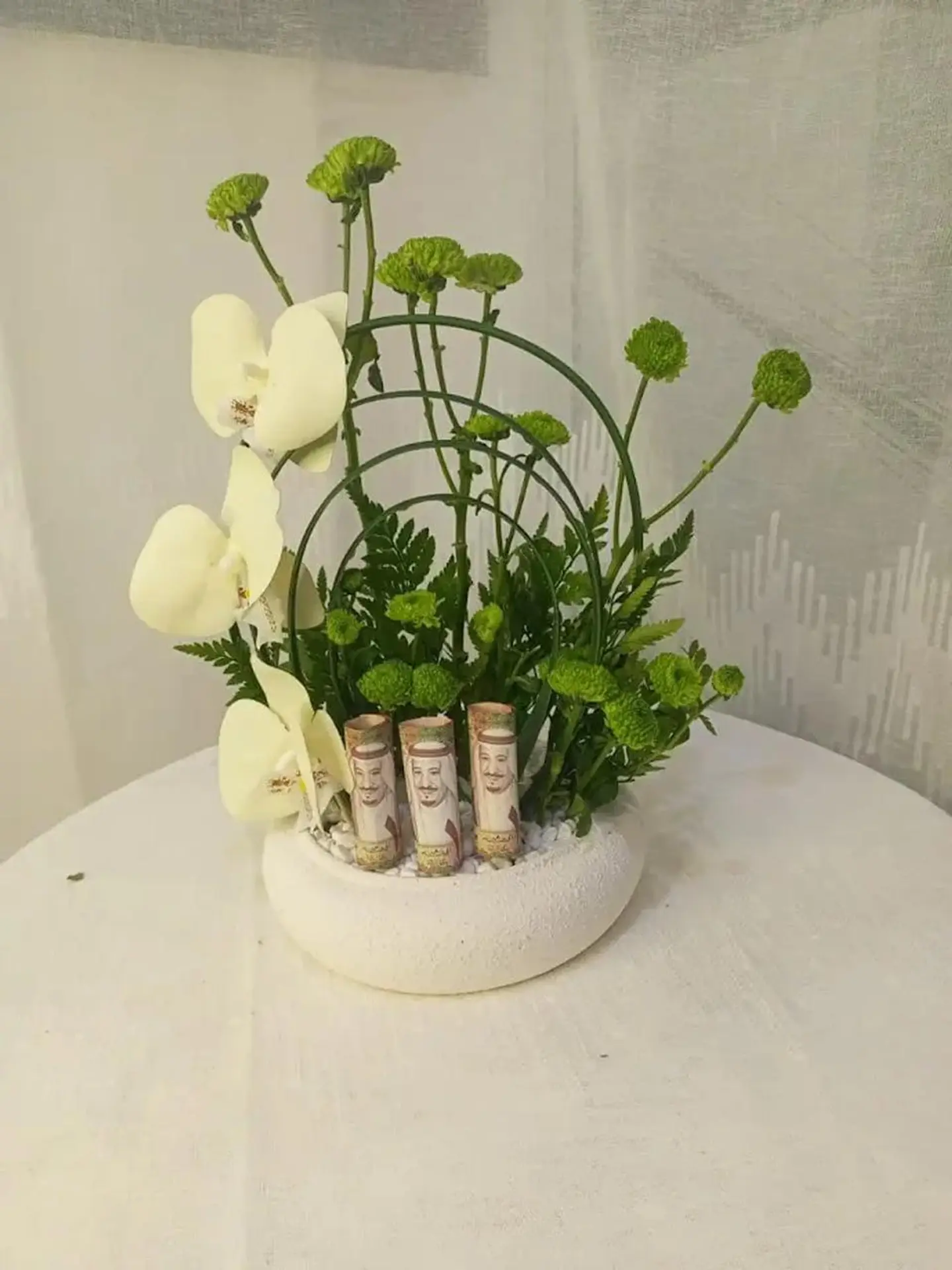 فازة رخام مكس ورد طبيعي وصناعي