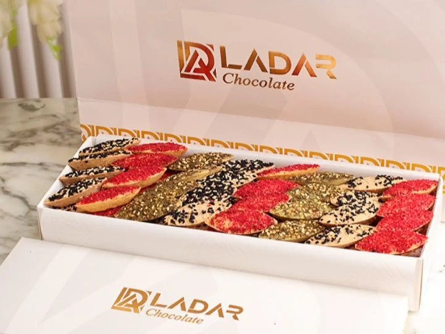 Rectangular Box Of Dried Nuts, 64 Pieces