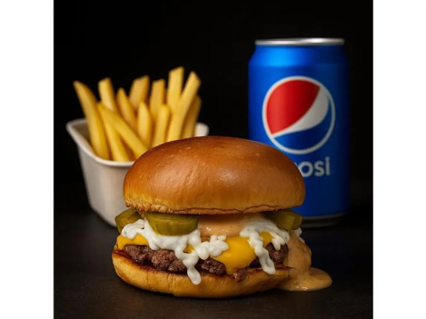 وجبة دبل تشيز برجر