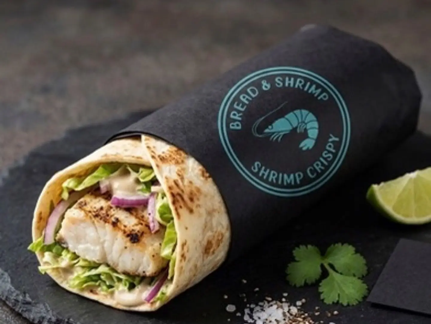 Large Grilled Fish Roll In Tortilla Bread