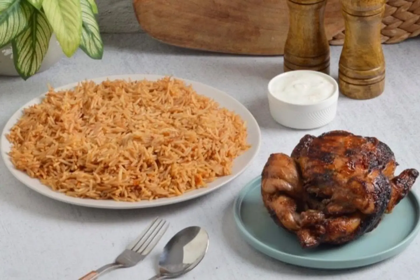 Half Grilled Chicken With Bukhari Rice