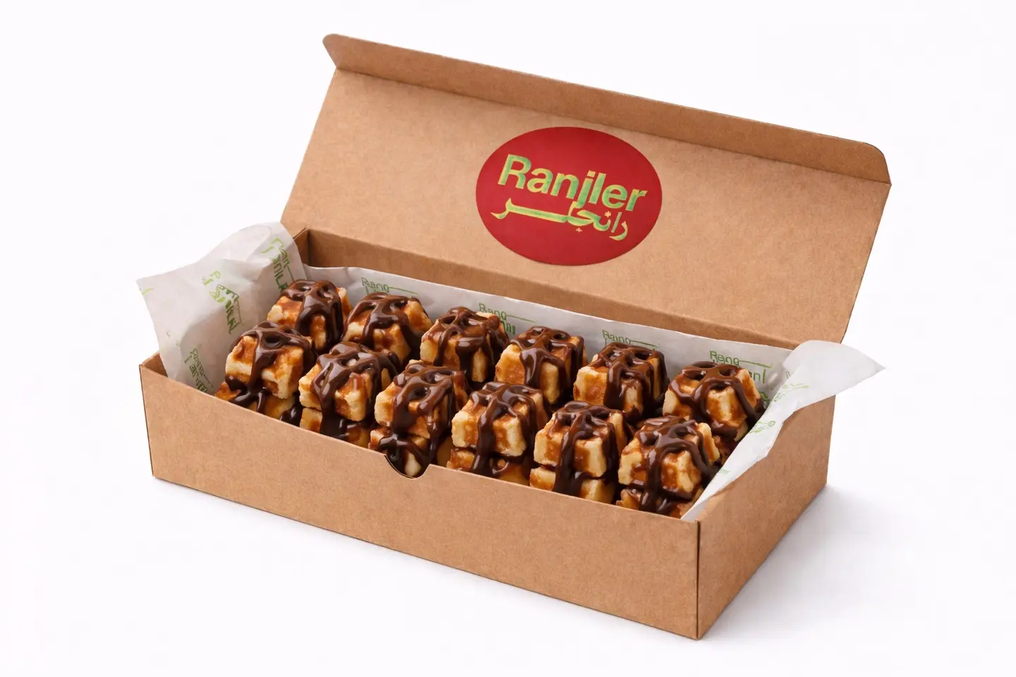 Belgian Waffle Plate With Nutella