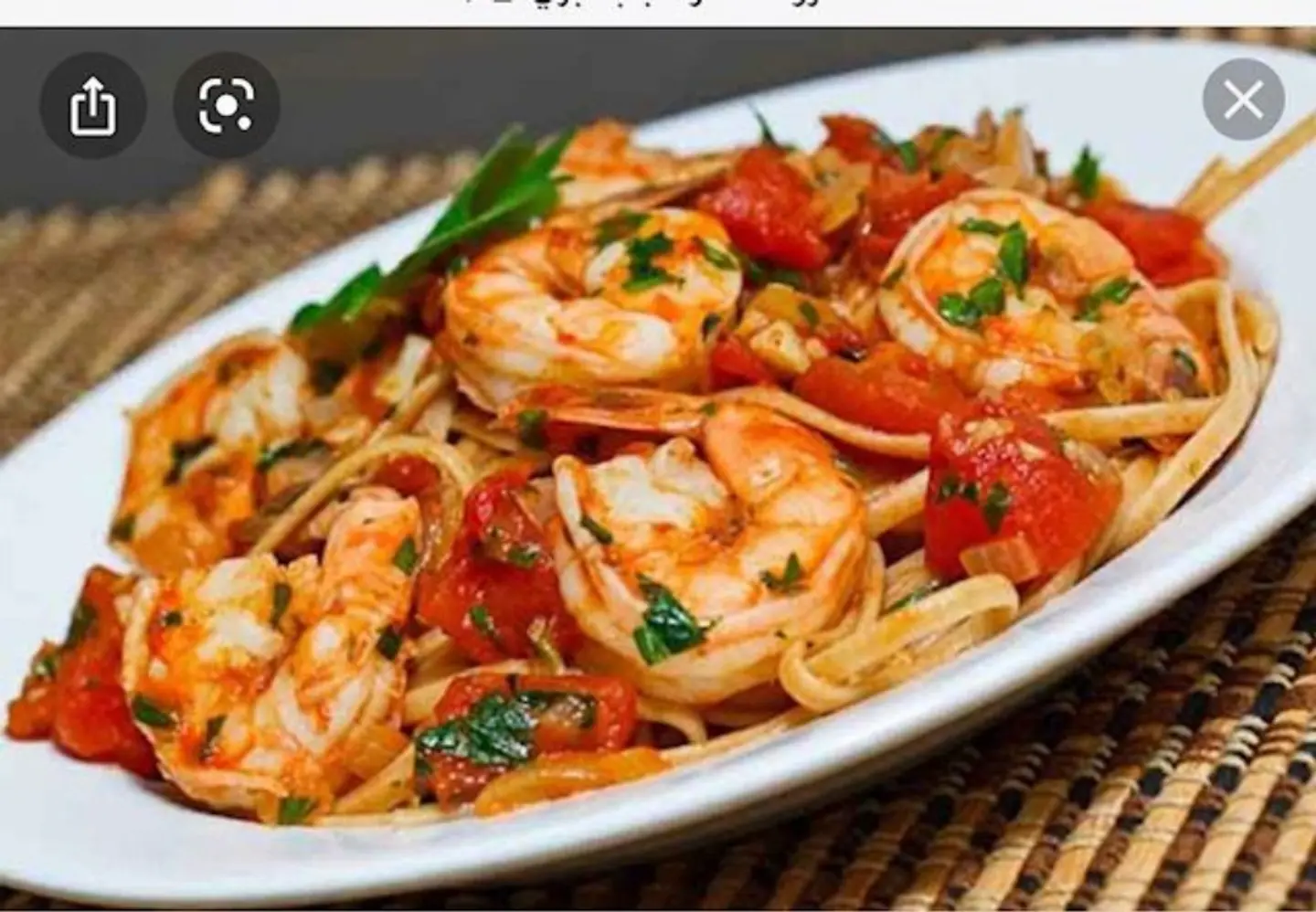Seafood Pasta With Sauce Al Hamra