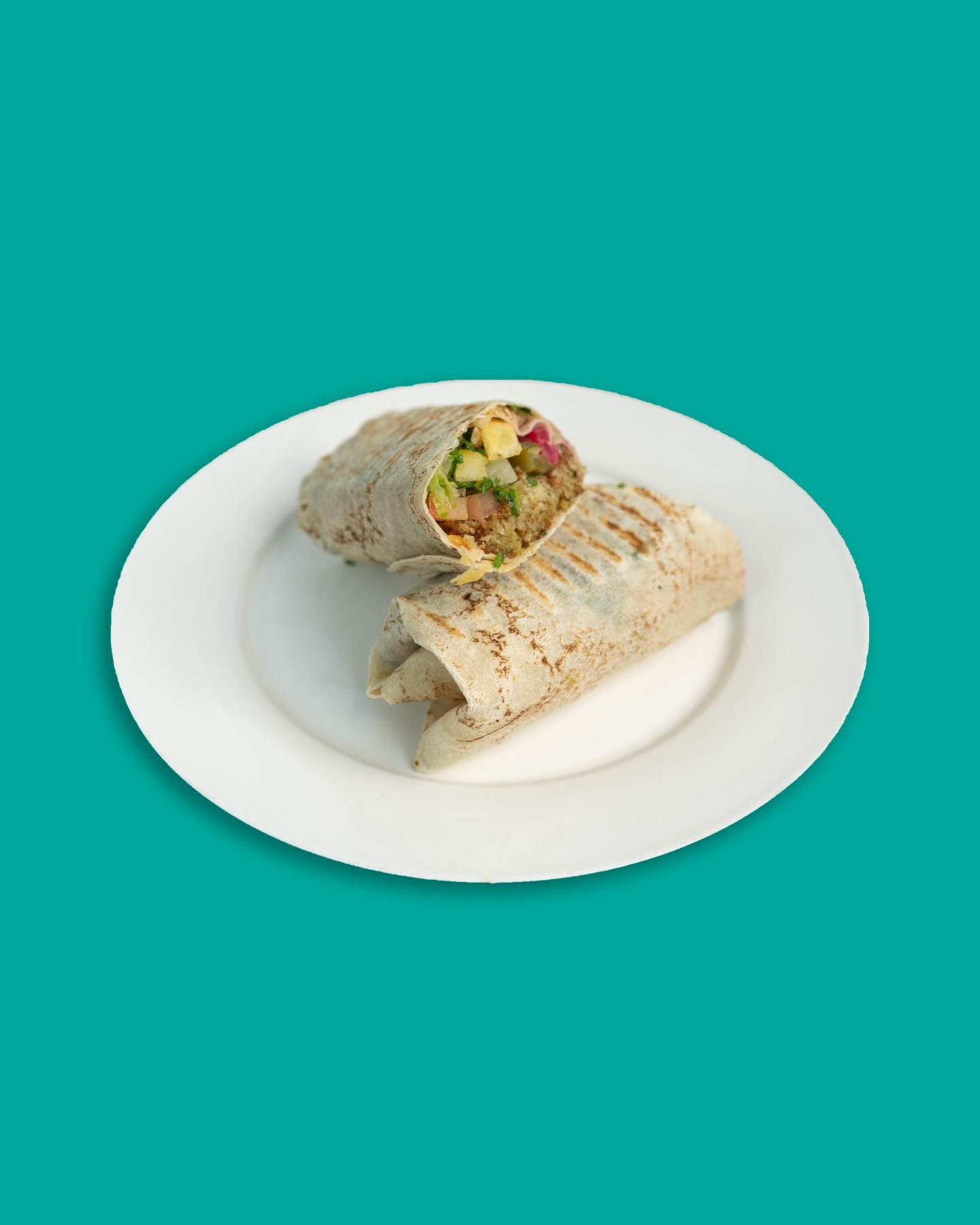 Falafel Sandwich Saj Bread