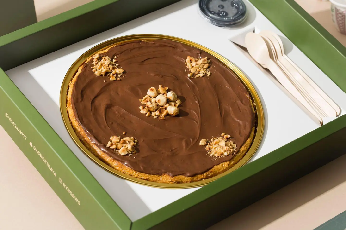 Medium Tray Basbousa With Chocolate And Hazelnut