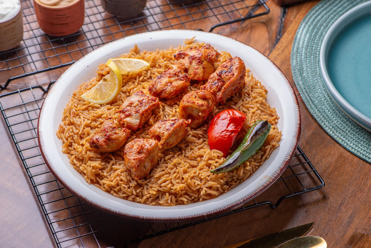 Shish Tawouk With Rice