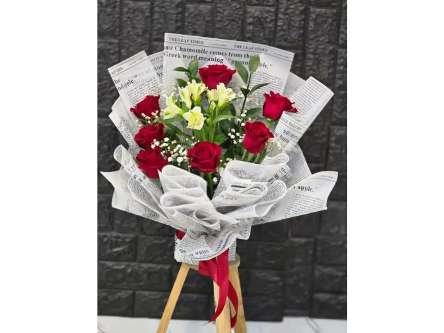 A Lovely Bouquet Of Red Roses