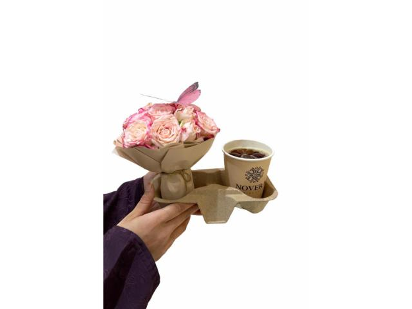 V60 Coffee With Rose Arranged Base