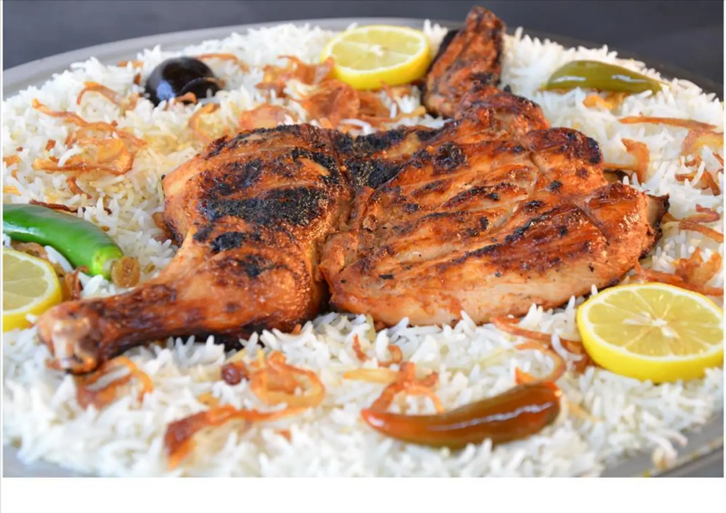 Half Charcoal Chicken With Rice