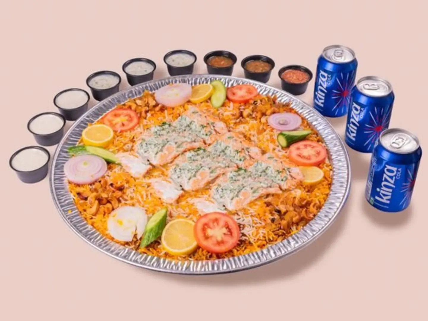 أرز كابلي مع السالمون