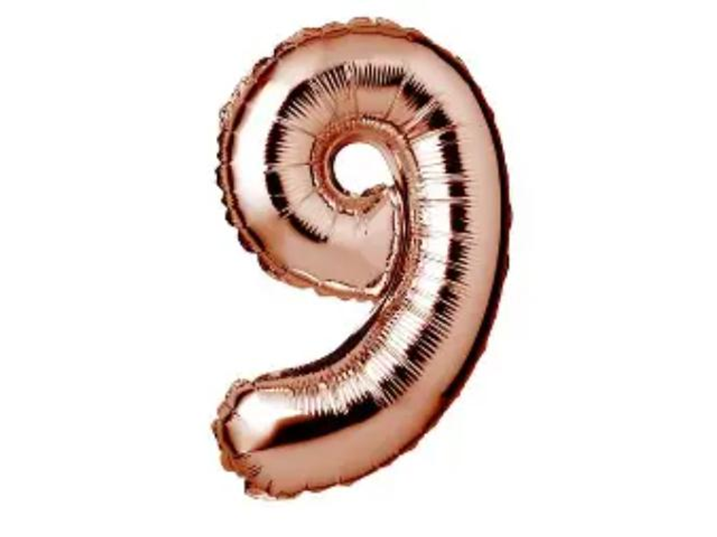 Rose Gold Numbers Balloons 9