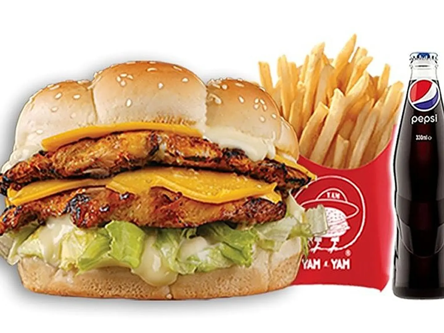 وجبة برجر دبل دجاج