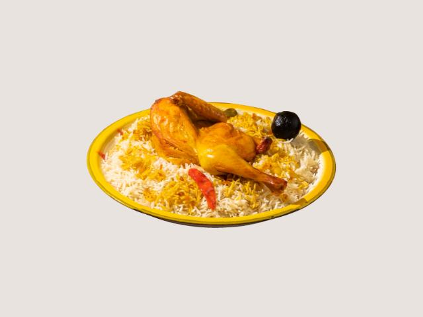 Half Chicken Mandi Rice