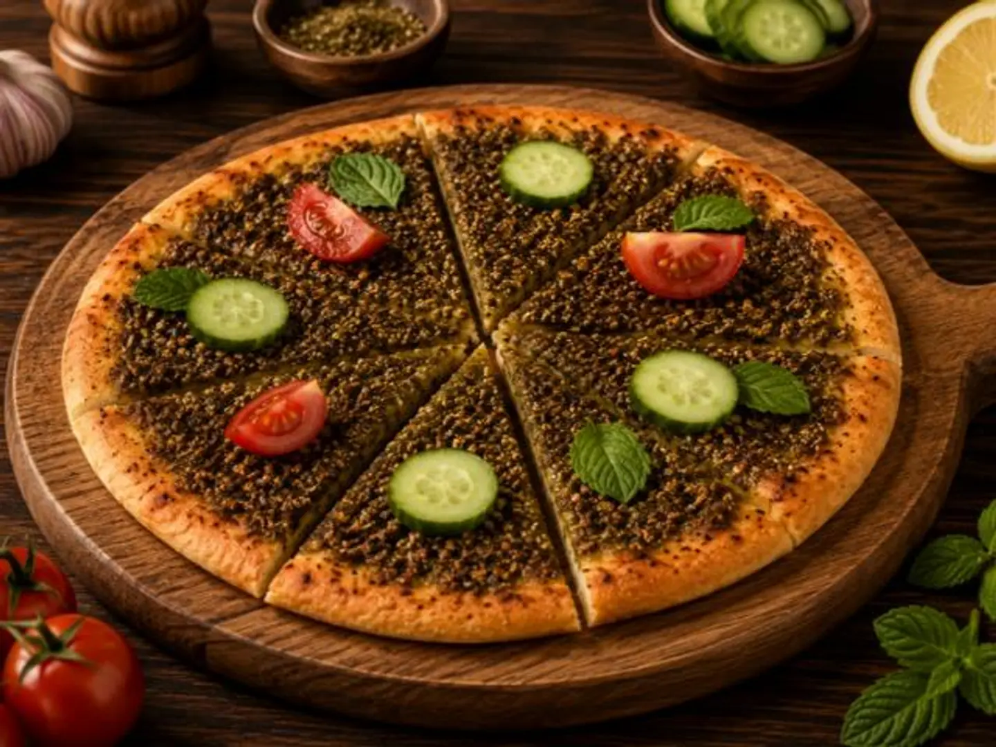 Za'atar With Vegetables Fatayer Large
