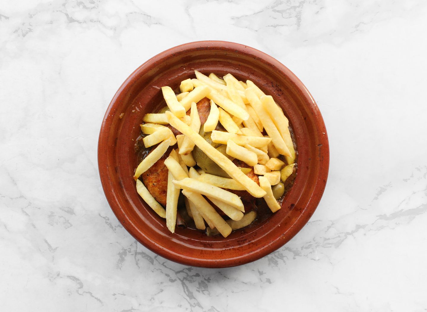 Chicken Tagine With French Fries