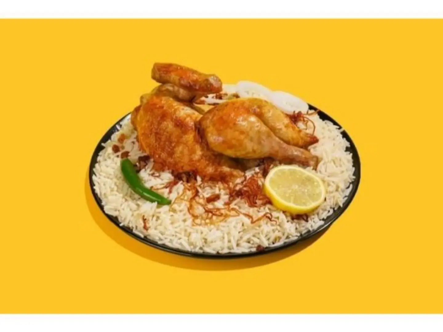 Half Grilled Chicken With Rice