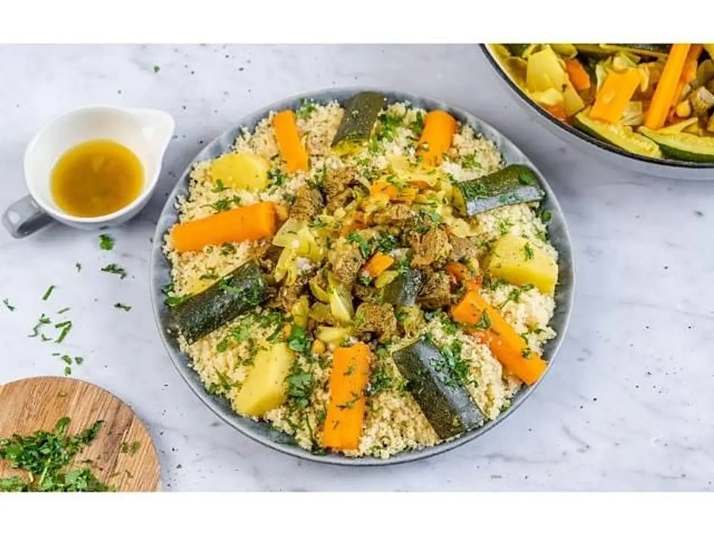 كسكس دجاج بالخضروات