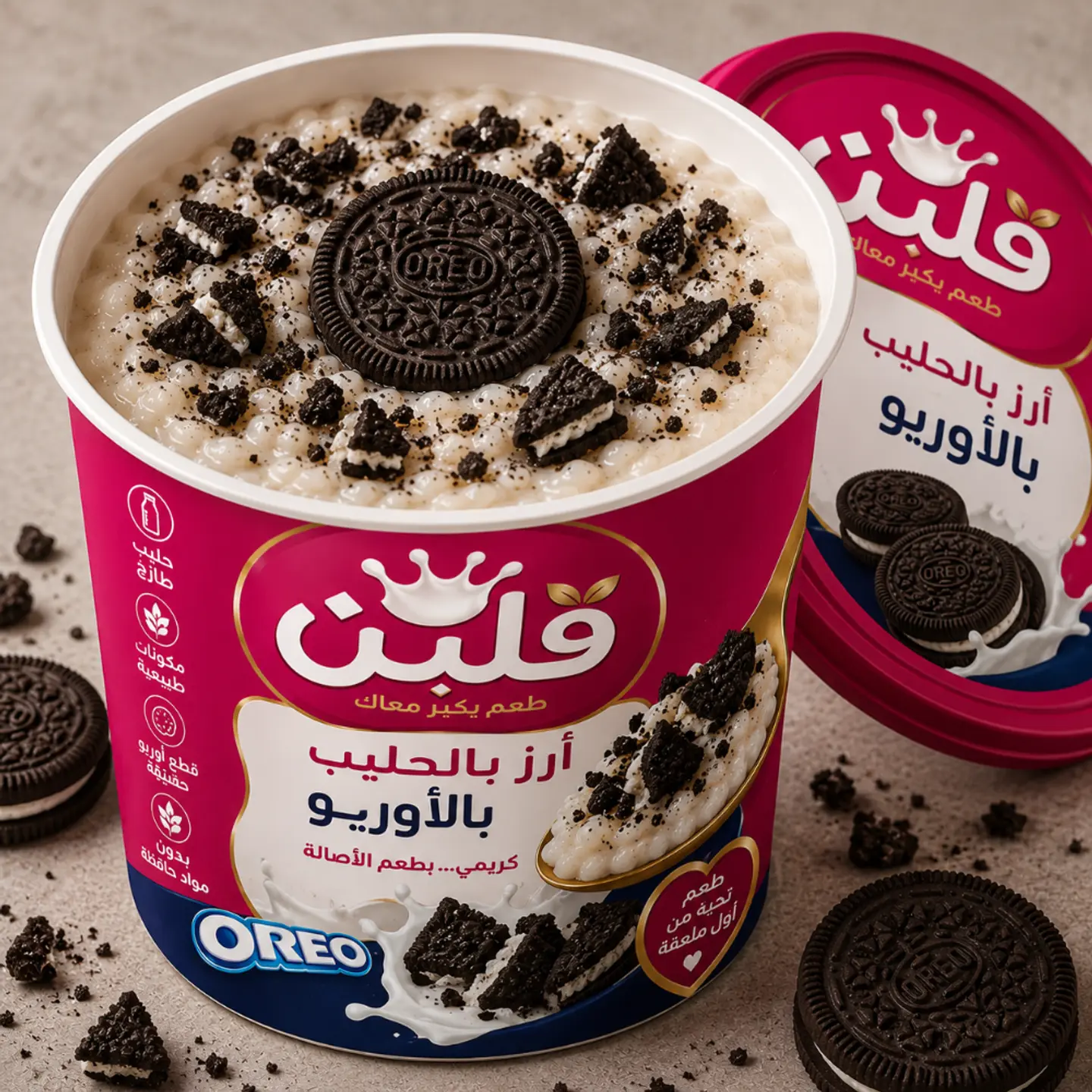 أرز بالحليب بالأوريو