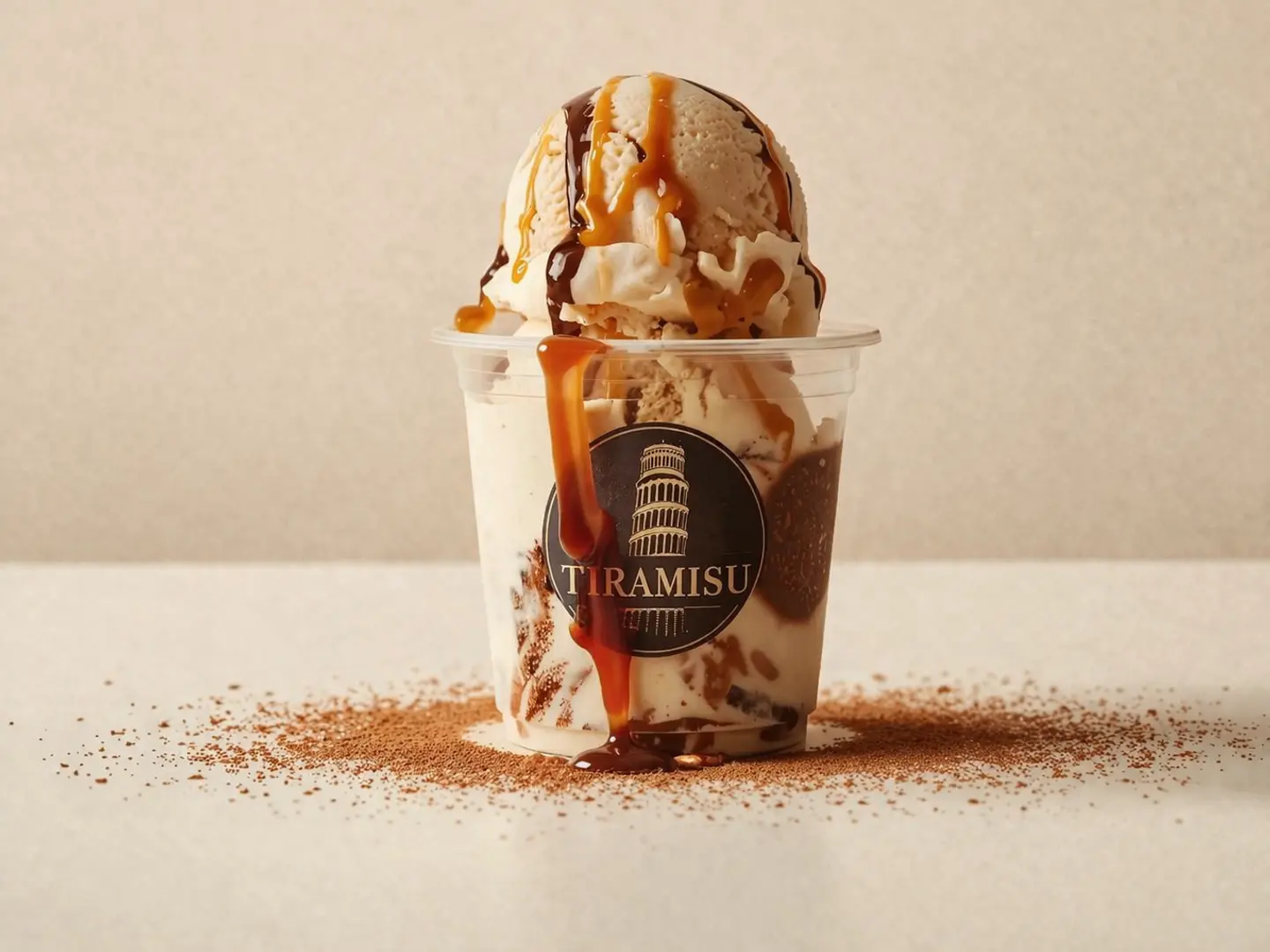 Caramel Flavored Tiramisu Ice Cream
