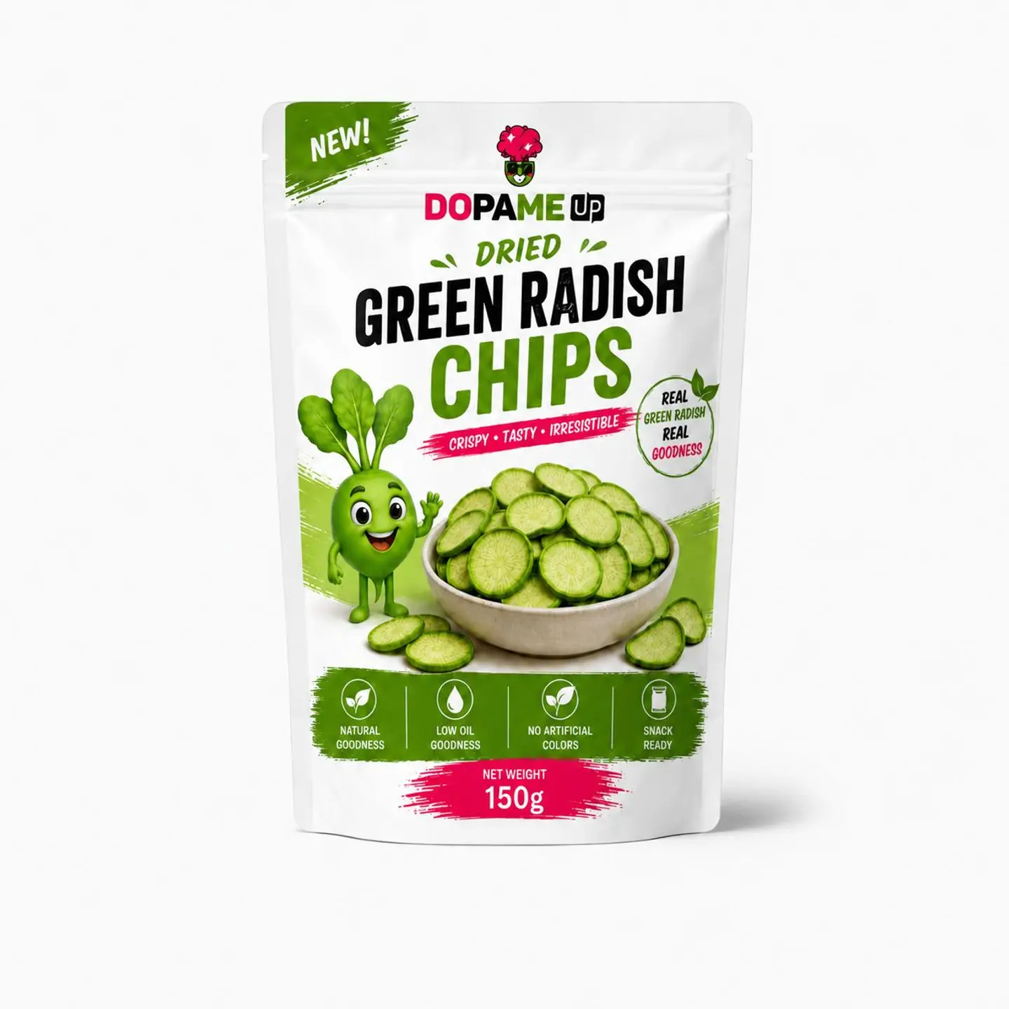 Dried Green Radish Chips 150g