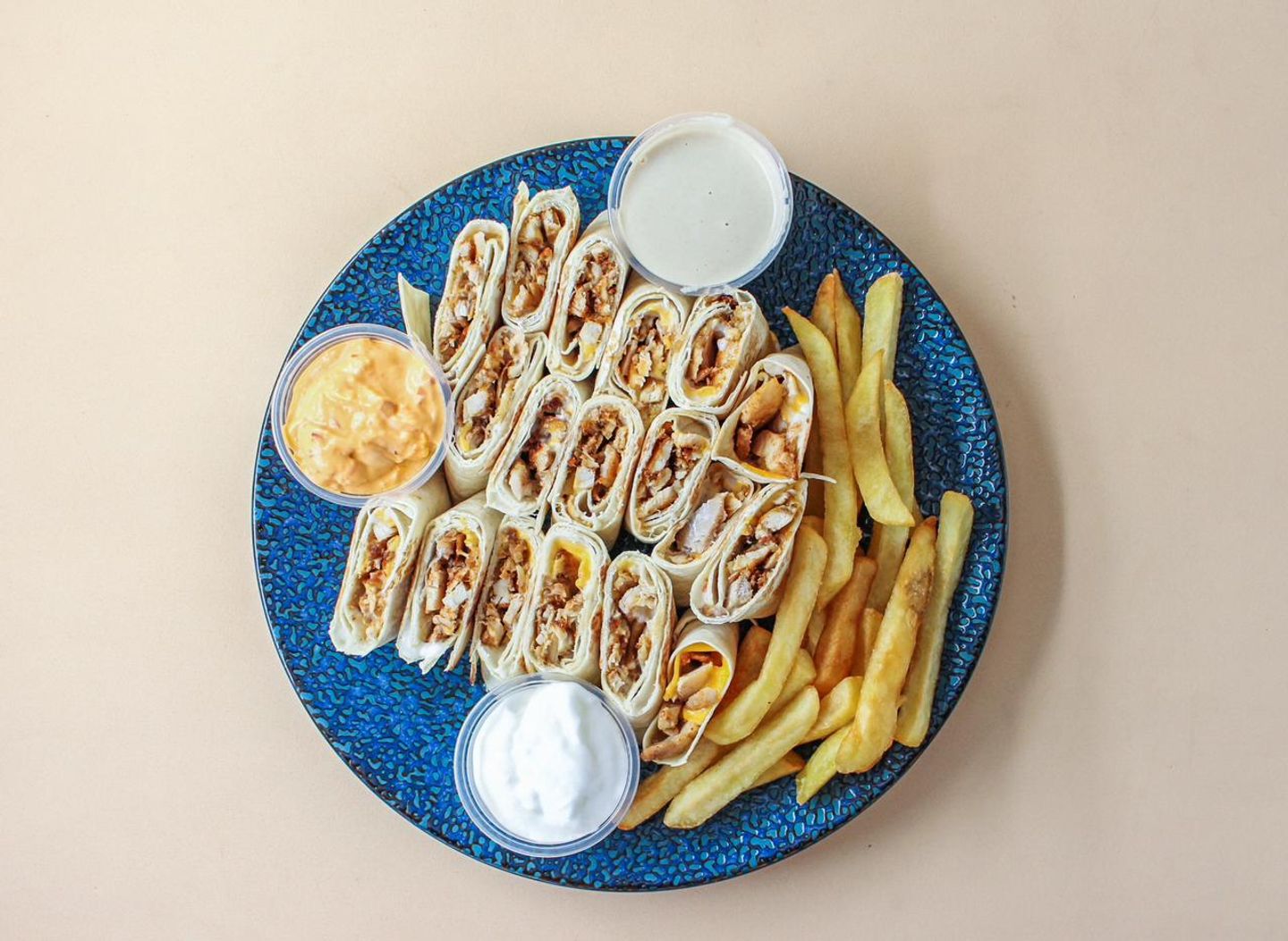 2 Large Arabic Plates, Double With Cheese