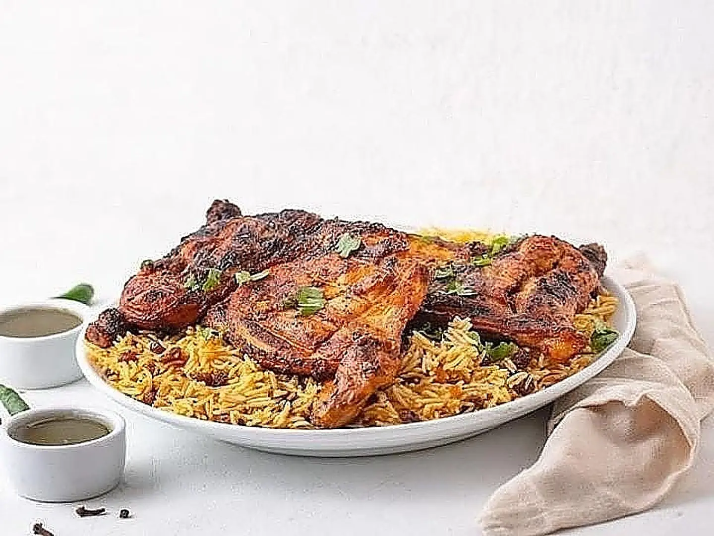 Half A Chicken On Charcoal With Rice