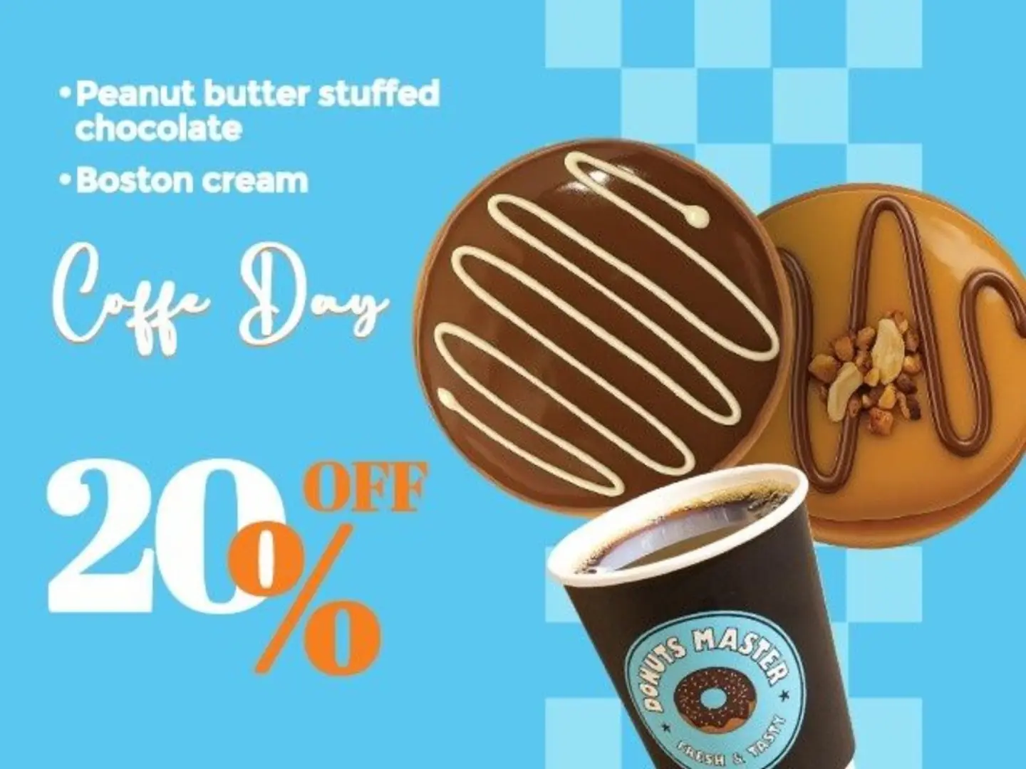 Combo Peanut Butter And Boston Cream Donuts