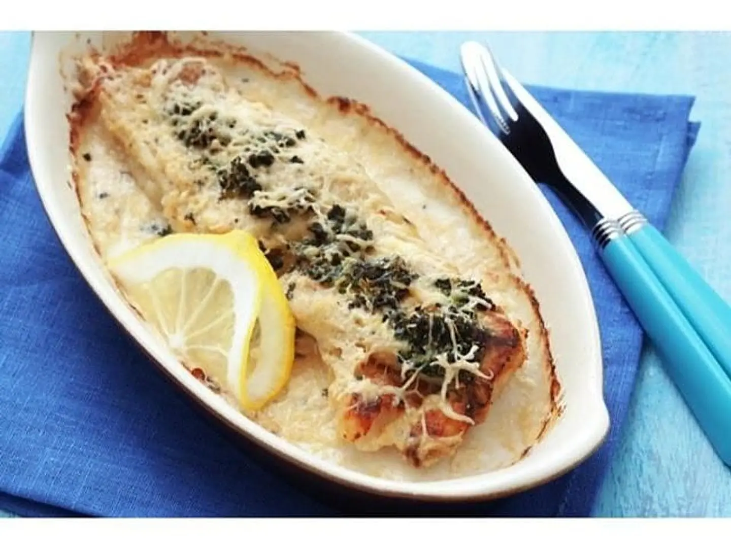 طاجن سمك بالطحينة