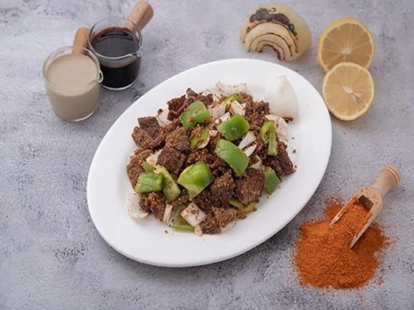 مدفون لحم عادي