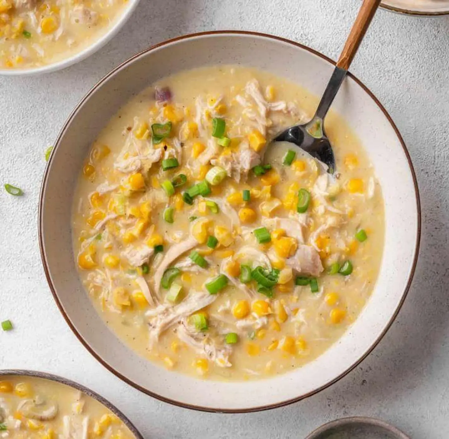Creamy Chicken Soup With Sweet Corn