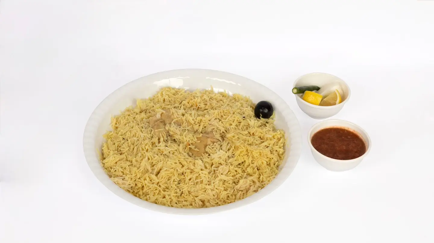 مضغوط دجاج أرز عنبر أبيض