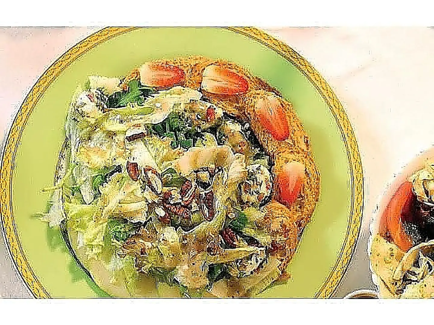 سلطة الفواكه والاجبان